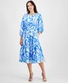 Julia Jordan Lawn Midi Dress In Blue