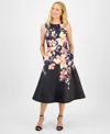Julia Jordan Placed Floral Cocktail Midi Dress In Multi