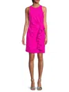 JULIA JORDAN WOMEN'S ROUNDNECK RUFFLE MINI DRESS