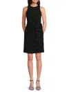 Julia Jordan Ruffle Sleeveless Sheath Dress In Black
