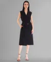 Julia Jordan Women's Sleeveless A-line Jacket Dress In Black