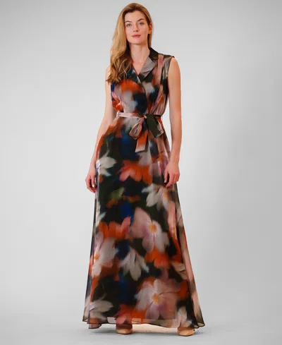 Julia Jordan Women's Sleeveless Collared Maxi Dress In Multi