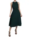 Julia Jordan Womens A-line Polyester Fit & Flare Dress In Hunter