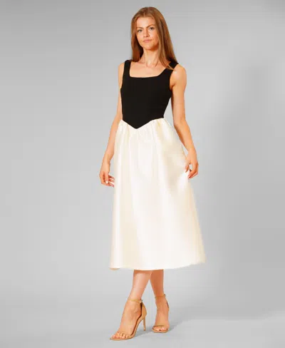 Julia Jordan Women's Sleeveless Square Neck Dress In Multi