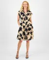 Julia Jordan Women's Spread-collar Button-front Dress In Multi