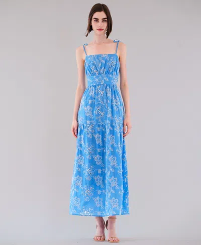 Julia Jordan Women's Square Neck Maxi Dress In Blue