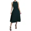 Julia Jordan Womens A-line Polyester Fit & Flare Dress In Green
