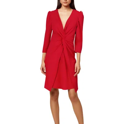 Julia Jordan Womens Crepe Mini Wrap Dress In Red