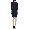 Julia Jordan Womens Crepe Ruffled Sheath Dress In Black