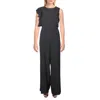 Julia Jordan Womens One Shoulder Ruffled Jumpsuit In Black