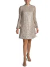 Julia Jordan Sequin Mock-neck Sheath Dress In Multi