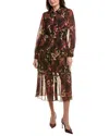Julia Jordan Yoryu Chiffon Midi Dress In Multi