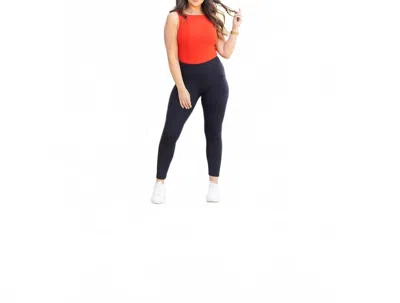 Julia Rose Alana Ankle Length Leggings With Pockets In Black