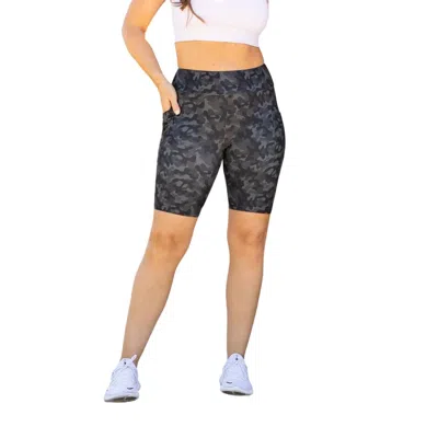 Julia Rose Army Biker Shorts In Camo In Multi
