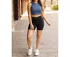 Julia Rose Biker Shorts With Sleek Pocket In Black