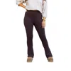 Julia Rose Brandy Flare Leggings With Pockets In Brown In Brown