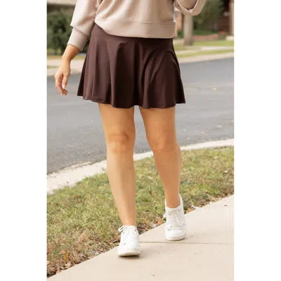 Julia Rose Britt Skort In Brown