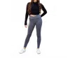 Julia Rose Caitlin Crossover Full Length Leggings With Pockets In Charcoal In Gray