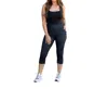 Julia Rose Capri Leggings With Pockets In Black Leopard In Multi