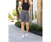 Julia Rose Christy 7-inch Biker Shorts In Charcoal