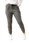 Julia Rose Cindy Joggers In Charcoal In Pink