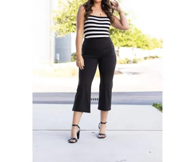 Julia Rose Faith Tummy Control High Waisted Guacho Pants In Black
