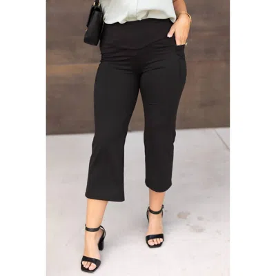 Julia Rose Faith Tummy Control High Waisted Guacho Pants In Black
