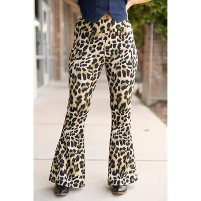 Julia Rose Francesca Super Flare Leggings In Leopard In Multi