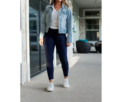 Julia Rose Full Length Leggings In Navy In Blue