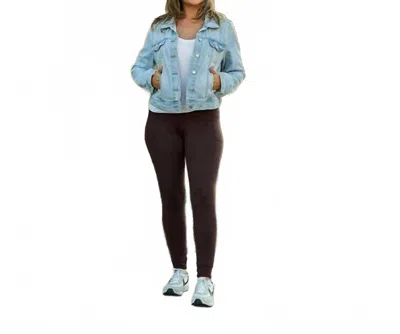 JULIA ROSE FULL-LENGTH LEGGINGS WITH POCKETS IN BROWN