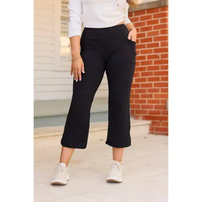 Julia Rose Gabriella High Waisted Gaucho Pants In Black