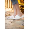Julia Rose Insanely Comfy Beach Casual Slides In White In White