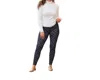 Julia Rose Jillian Plaid Leggings In Navy In Blue