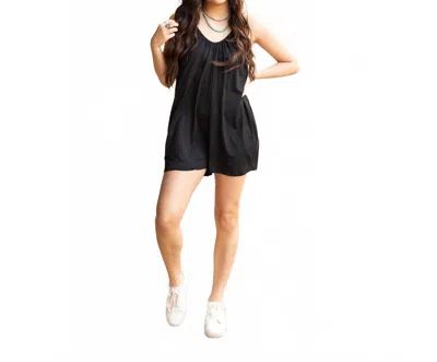Julia Rose Krista Pull-on Style Romper In Black