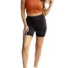 Julia Rose Maggie Regular Waistband Biker Short In Black In Black