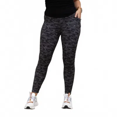Julia Rose Army Camo Full-length Leggings In Black In Gray