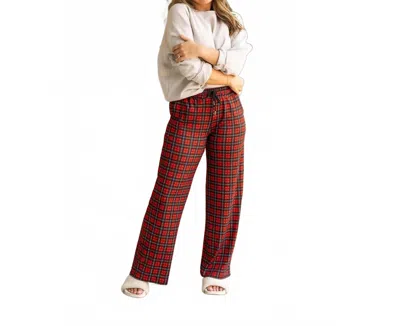 Julia Rose Noelle Plaid Pajama Pants In Red