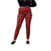 Julia Rose Plaid Leggings In Red/black In Multi