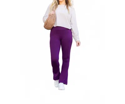 Julia Rose Reese Flare Leggings In Purple