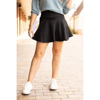 Julia Rose Shelly Tummy Control Skort In Black