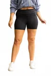 Julia Rose Callie Tummy Control Biker 5 Shorts In Black In Black