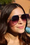 Julia Rose Unisex Alex High Quality Aviator Sunglasses In Black Gradient In Multi