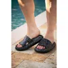 Julia Rose Women's Insanely Comfy Beach Casual Slides In Black Leopard In Multi