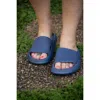 Julia Rose Women's Insanely Comfy Beach Casual Slides In Navy Blue In Blue