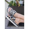 Julia Rose Women's Insanely Comfy Beach Casual Slides In White Leopard In Multi