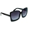 Julia Rose Women's Megan Oversized Gradient Sunglasses In Black/gray In Multi