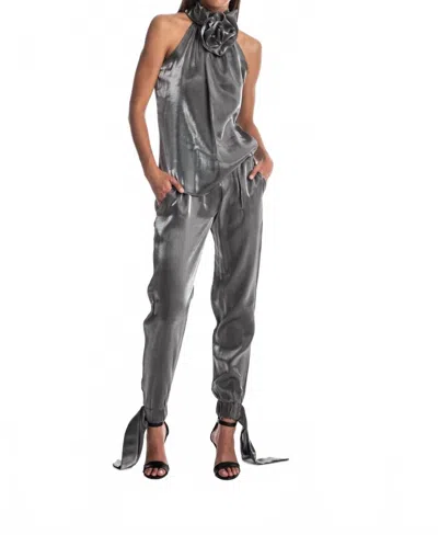 Julian Chang Karla Pant In Gray Iris