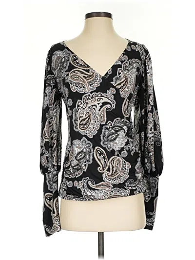 Pre-owned Julian Chang Long Sleeve Blouse In Black