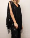 Julian Chang Sleeveless Sequin Swing Top In Black In Black