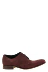 Julian Suede Lace Up Lace Up Shoes Bordeaux In Burgundy